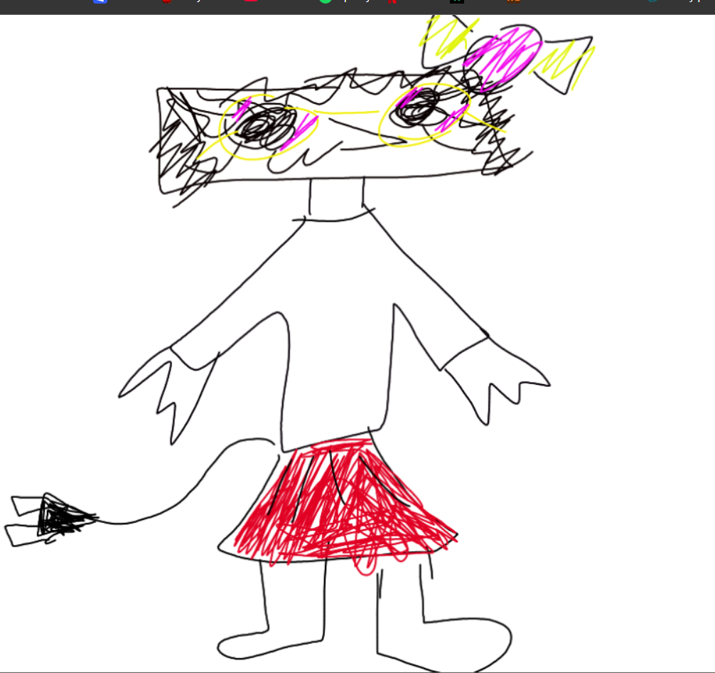 A doodle of Bird's character, Cammy.