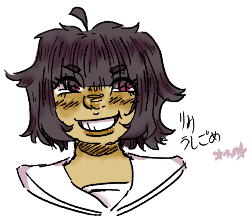 A rendered sketch of Rimi Ushigome from Bandori.